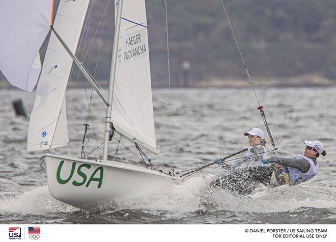 Annie Haeger (East Troy, Wisc.) and Briana Provancha (San Diego, Calif.), Women’s 470 - 2016 Rio Olympic and Paralympic Games  © Daniel Forster http://www.DanielForster.com